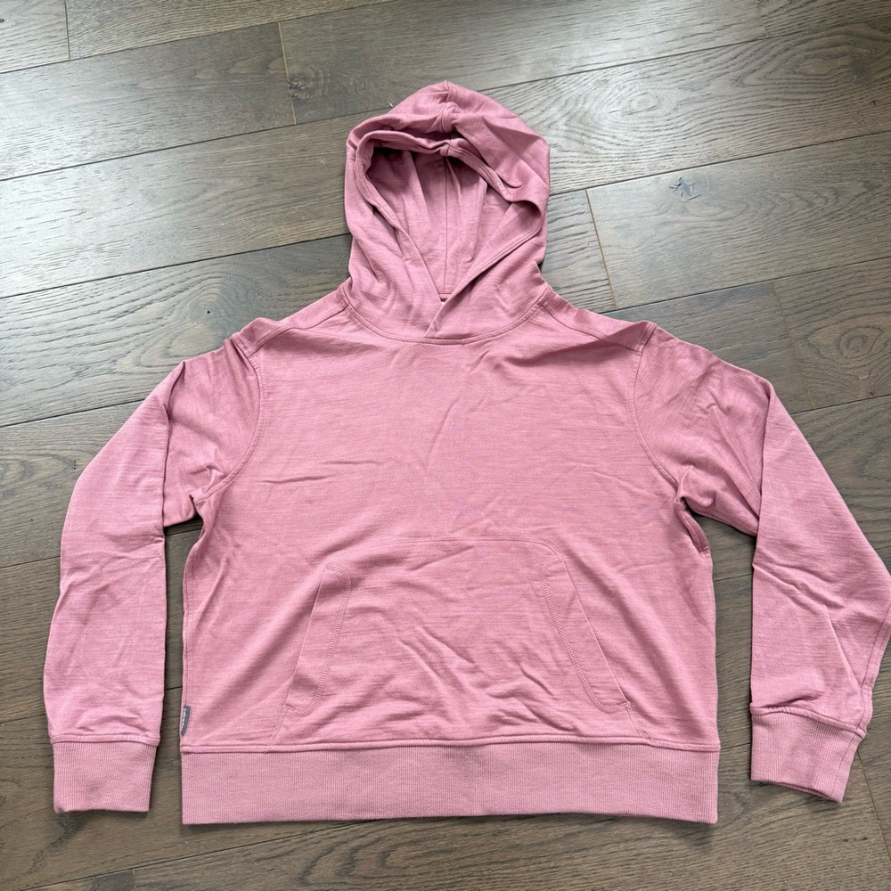 ICEBREAKER 
Merino Crush II Long Sleeve Hoodie - Women's Pink Crystal Sz Lg EUC - Picture 6 of 16